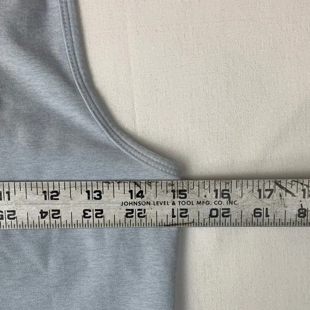 Oiselle size 6 small Gray Athletic tank Blue Accents yoga